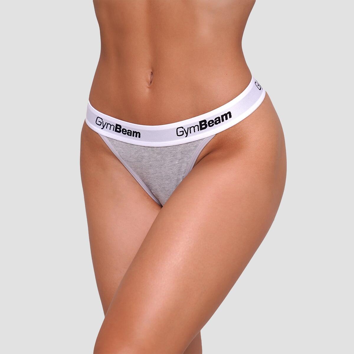 Stringi damskie z elastycznym pasem szare 3Pack 2/6