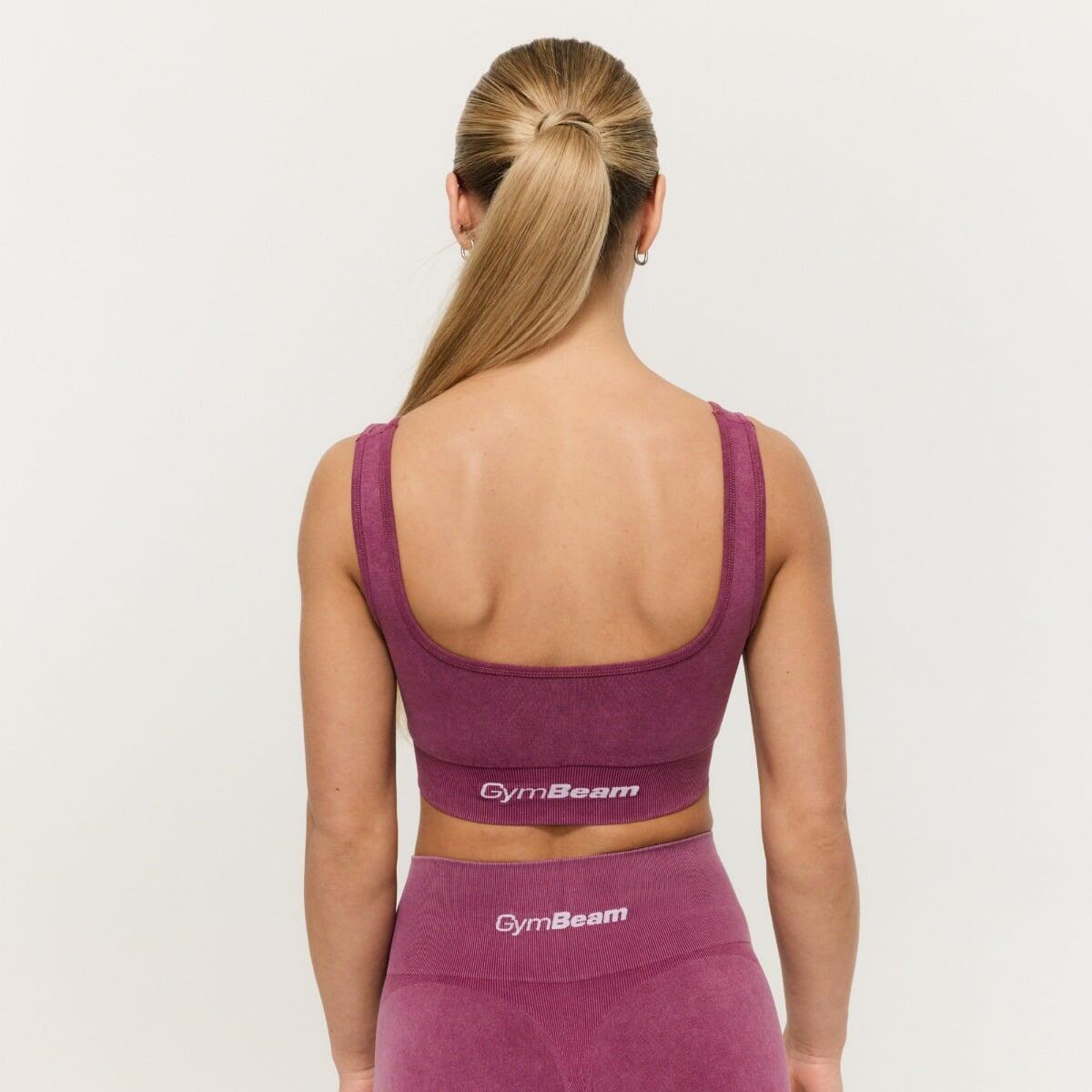 Biustonosz damski fitness bezszwowy Lift Plum 4/6