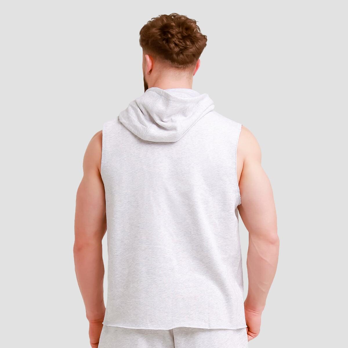 Kamizelka męska fitness z kapturem szara Unity 3/7