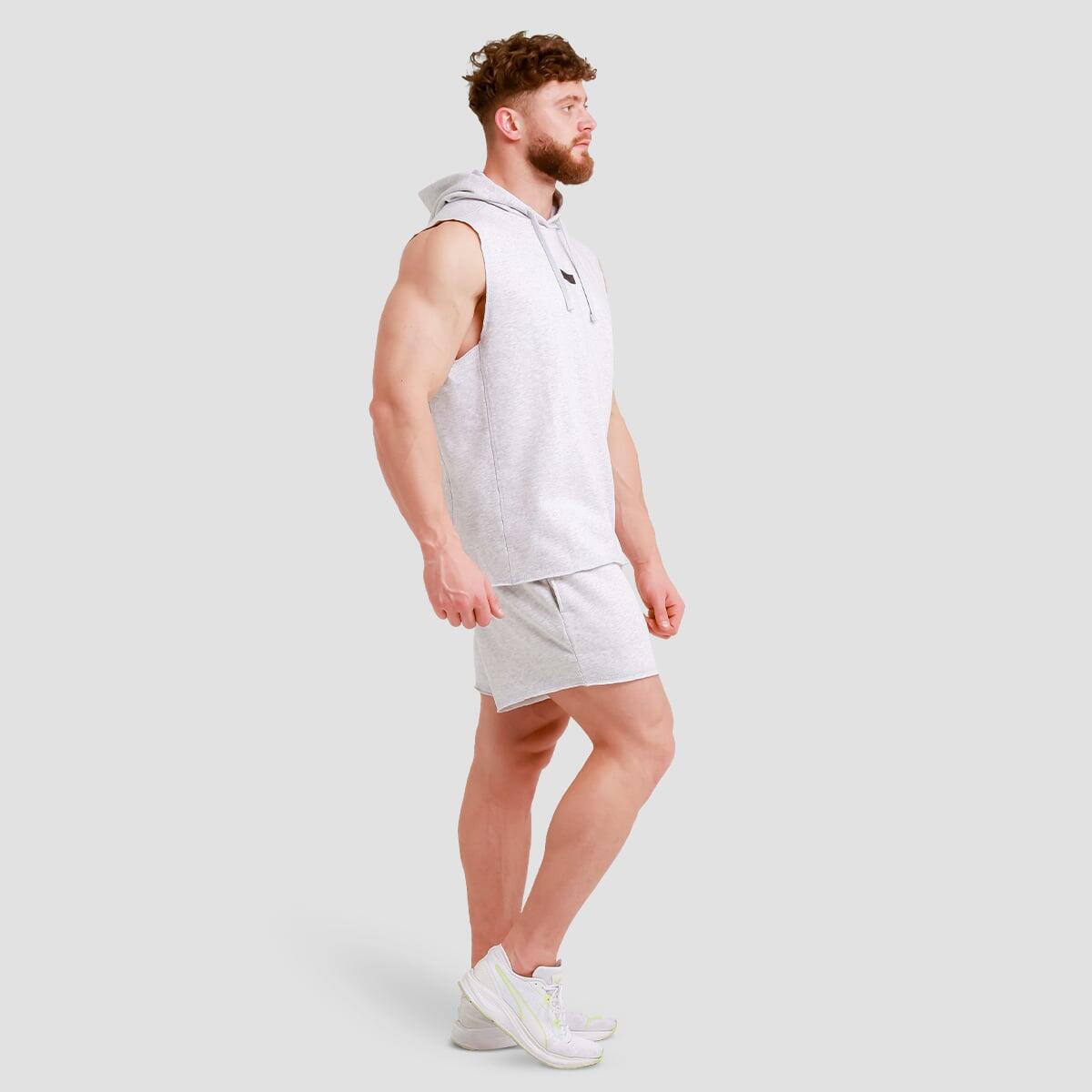 Kamizelka męska fitness z kapturem szara Unity 5/7
