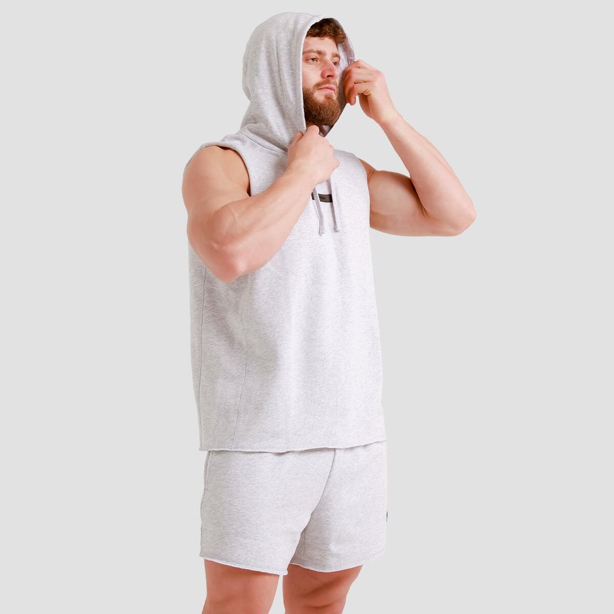 Kamizelka męska fitness z kapturem szara Unity 4/7