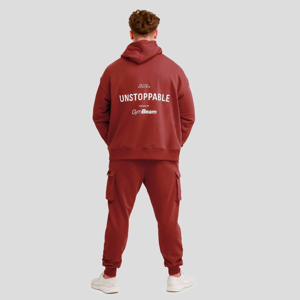 Felpa uomo con cappuccio oversize rossa Unstoppable 6/7