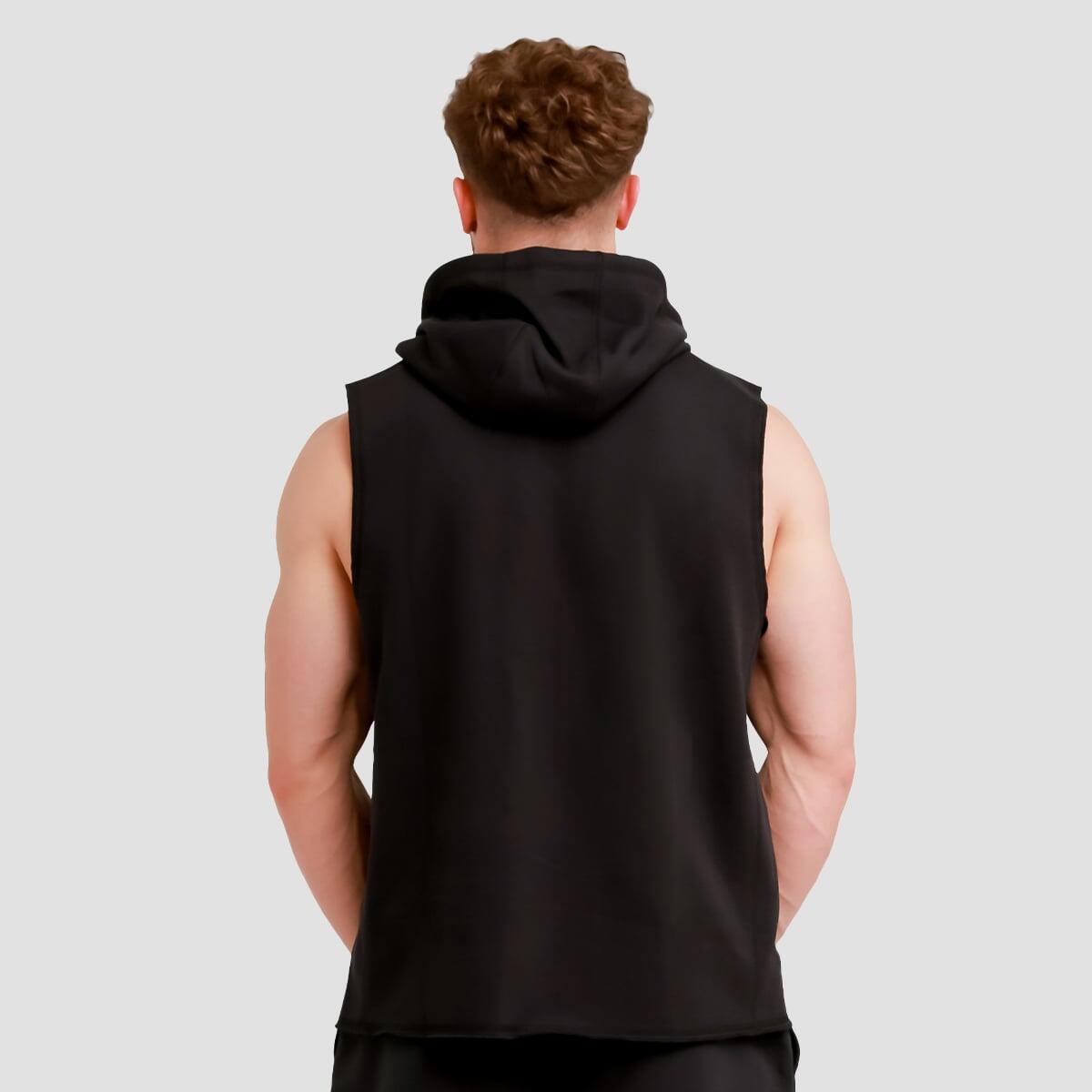 Gilet uomo palestra con cappuccio nero Unity 3/7