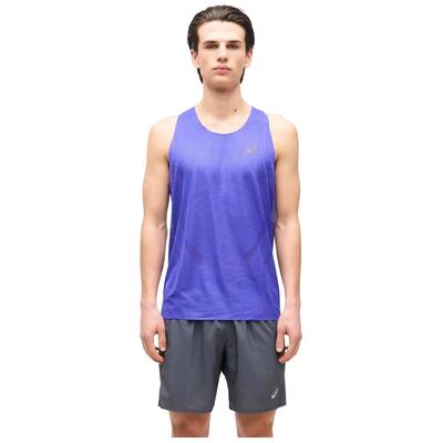 Tanktop asics model camiseta asics metarun sin mangas azul violeta voor mannen