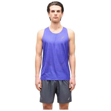 Tanktop Asics model Camiseta ASICS Metarun sin mangas azul violeta voor mannen