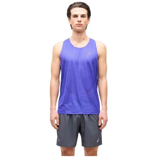 Tanktop Asics model Camiseta ASICS Metarun sin mangas azul violeta voor mannen