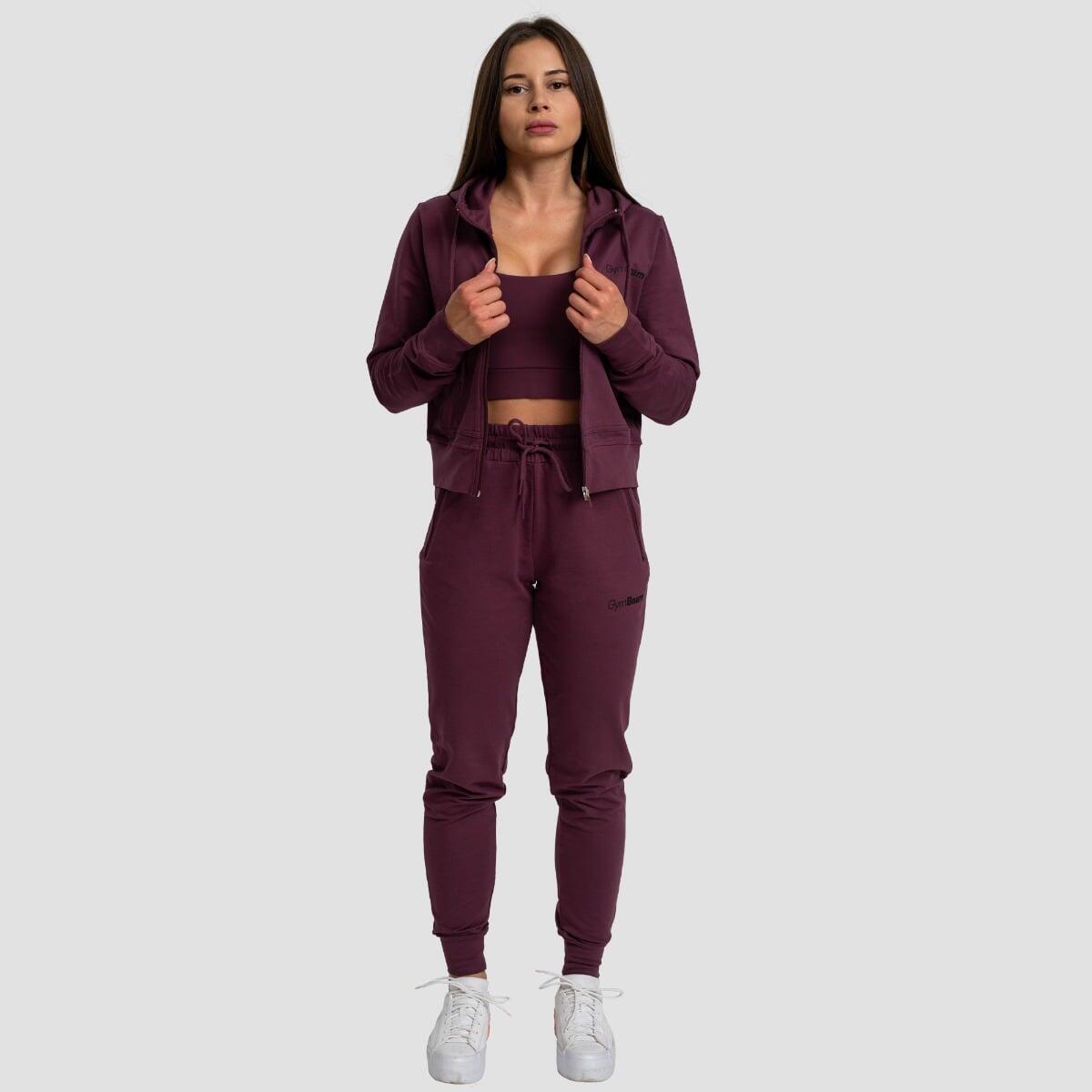 Felpa donna palestra cropped rossa TRN 5/7