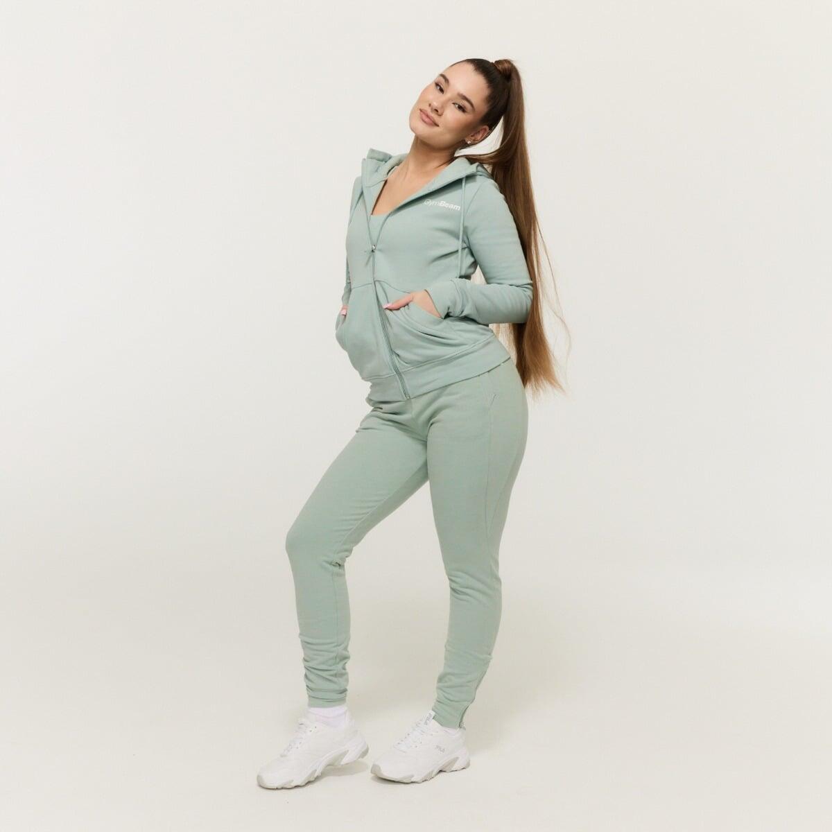 Felpa donna tempo libero con cappuccio verde Limitless 4/7
