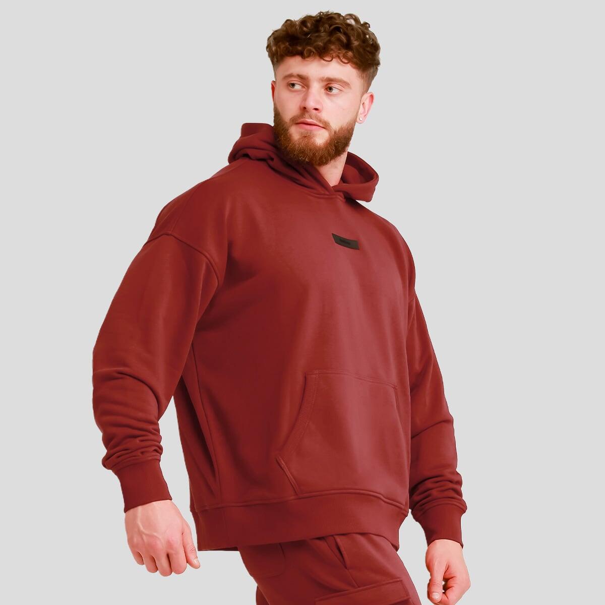Felpa uomo con cappuccio oversize rossa Unstoppable 5/7