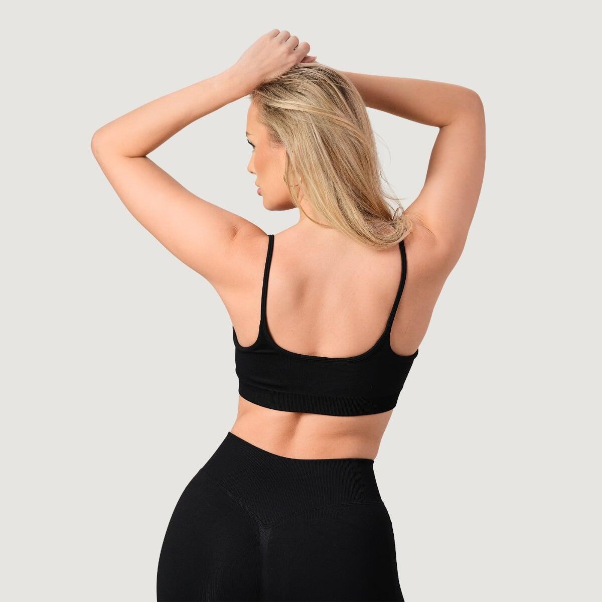 Biustonosz sportowy damski bezszwowy NEO Black 4/7