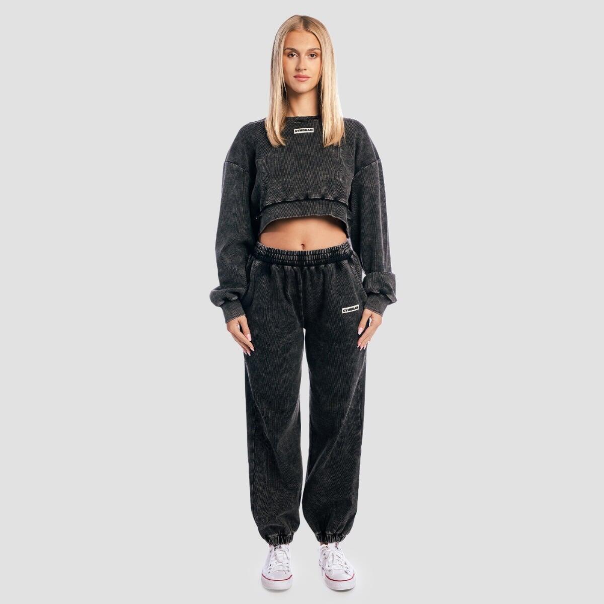 Felpa donna cropped nera Aura 4/7