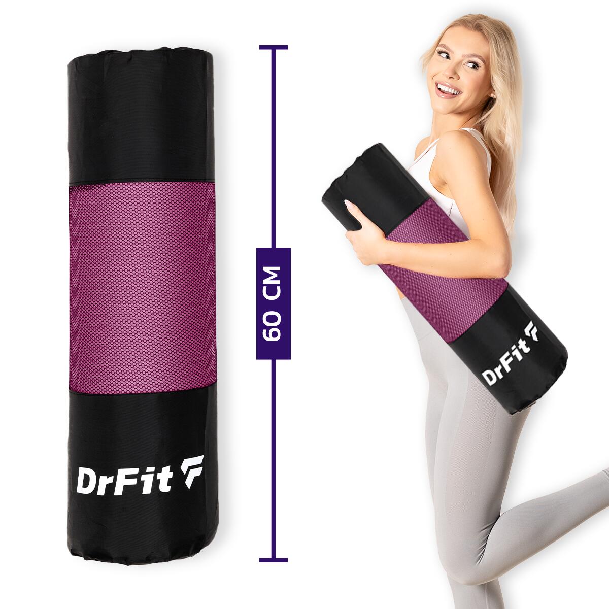 Mata do ćwiczeń jogi gimnastyczna gruba mata NBR treningowa fitness DrFit 5/7