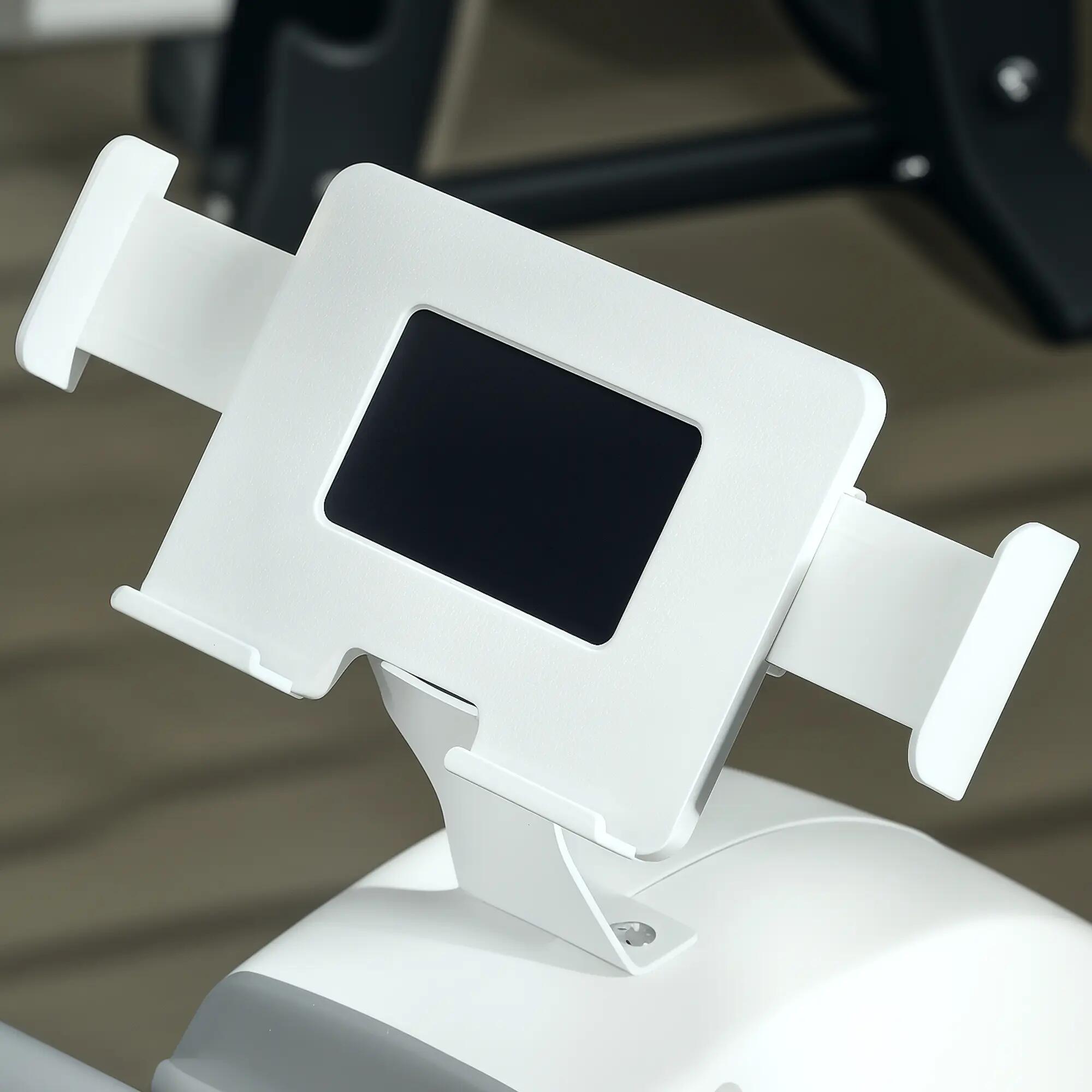 Rameur magnétique 16 niv. résistance écran LCD rangement vertical blanc gris 5/5