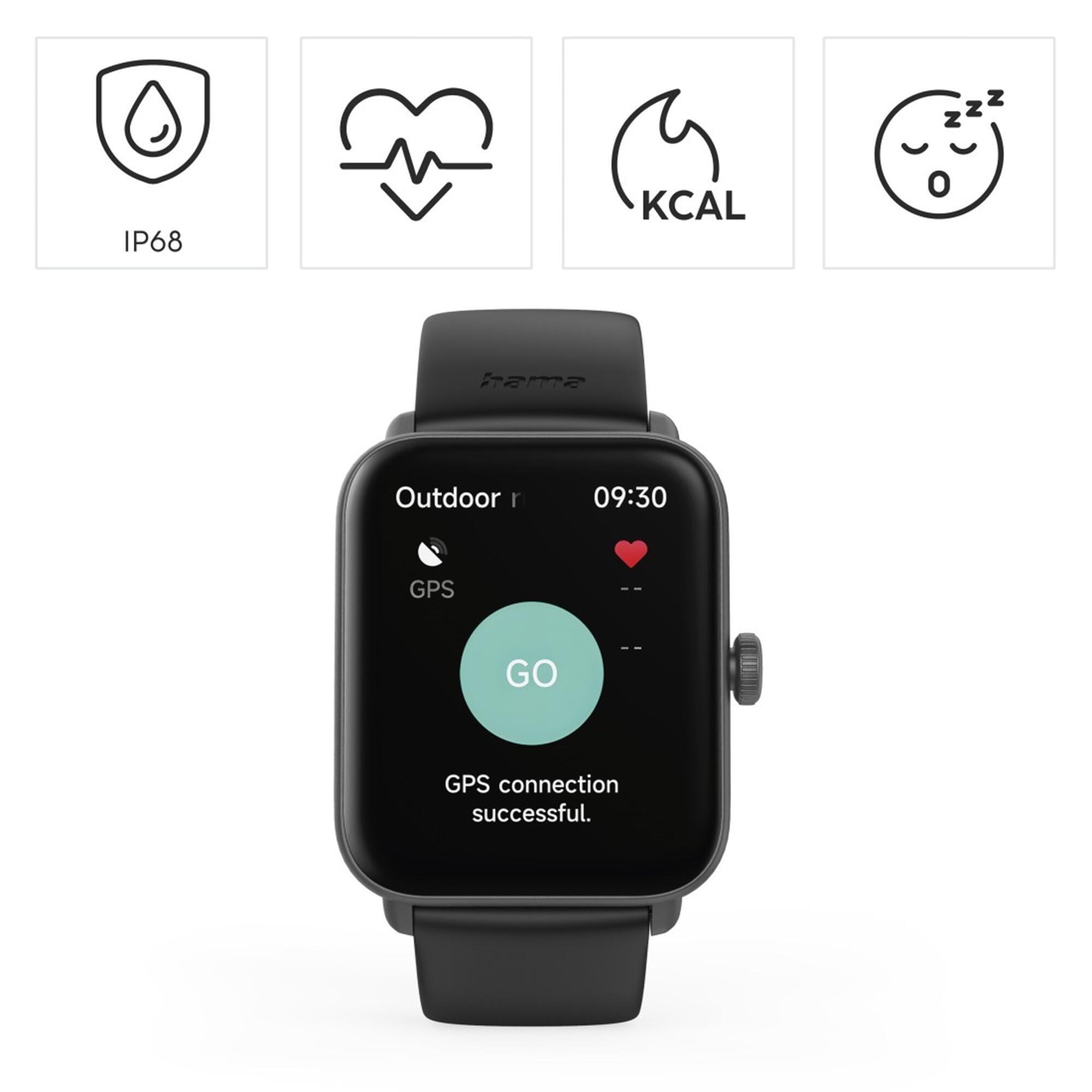 HAMA Smartwatch 6010 Refurbished, GPS, 44mm, Schwarz 2/7