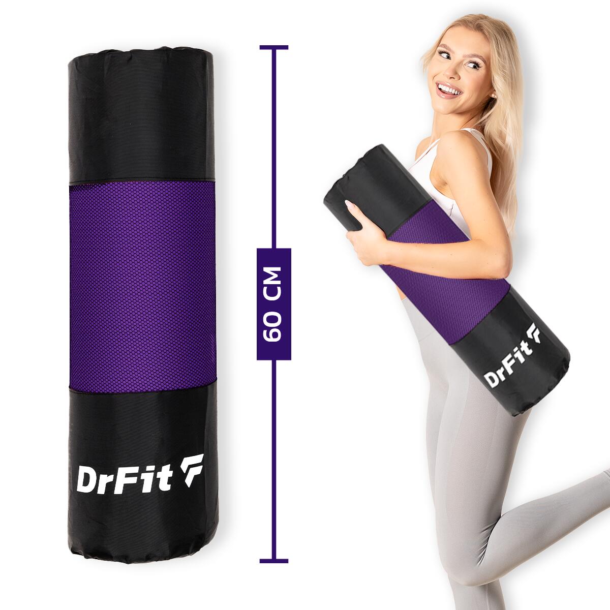 Mata do ćwiczeń jogi gimnastyczna gruba mata NBR treningowa fitness DrFit 5/7