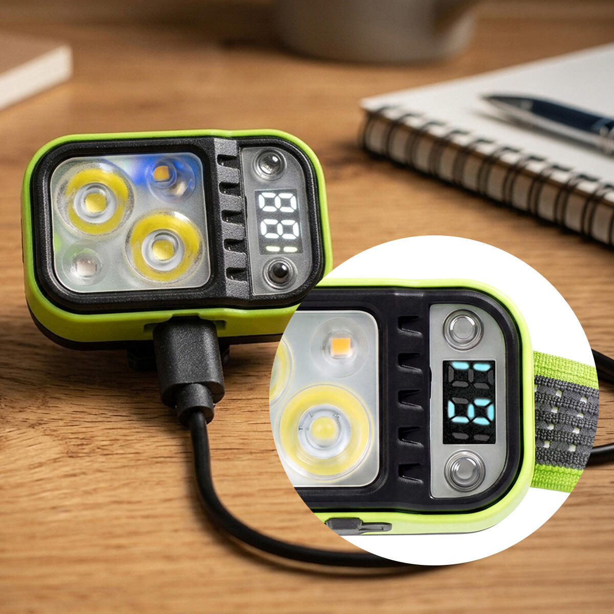 Latarka czołowa Vayox VA0454 220lm akumulatorowa USB-C 6/7