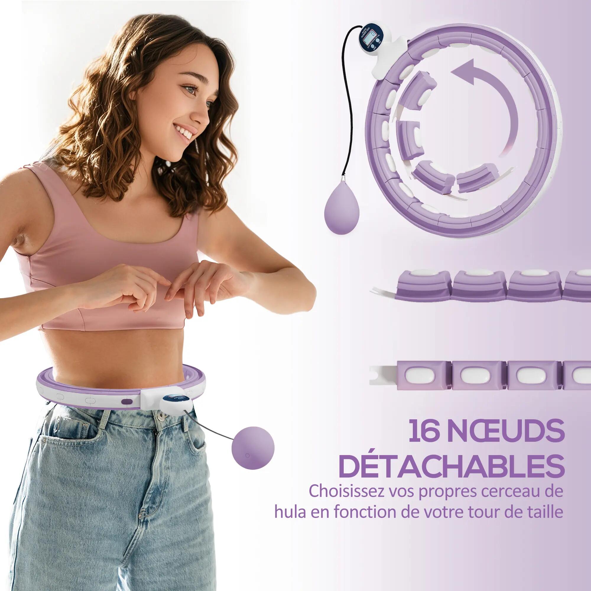 Hula Hoop fitness réglable dia. 76-113 cm - picots massage 4/5