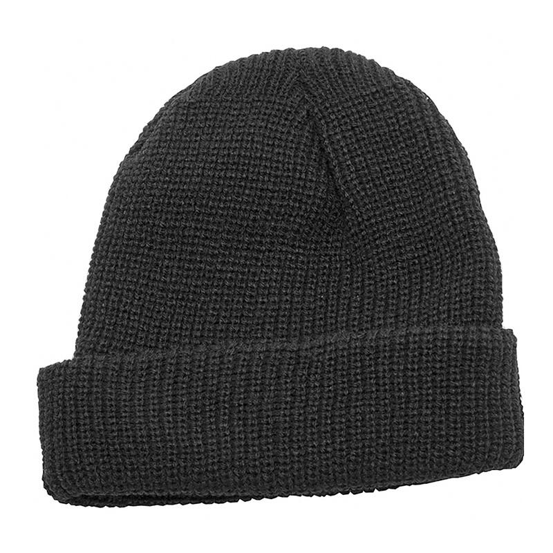 Unisex Fully Ribbed Winter Watch Cap / Hat (Black)