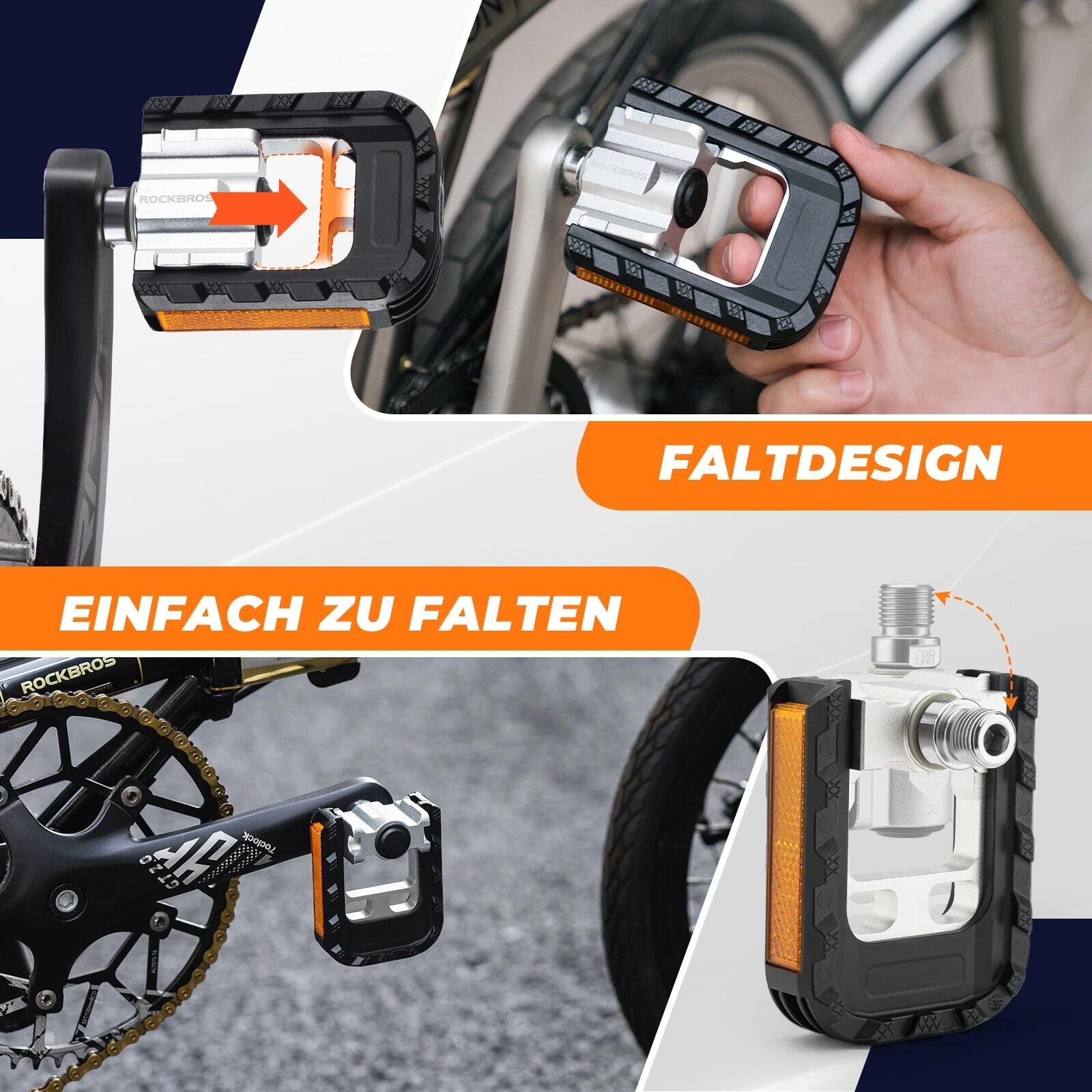 ROCKBROS Fahrradpedale Faltbare Pedale Aluminum 7/7