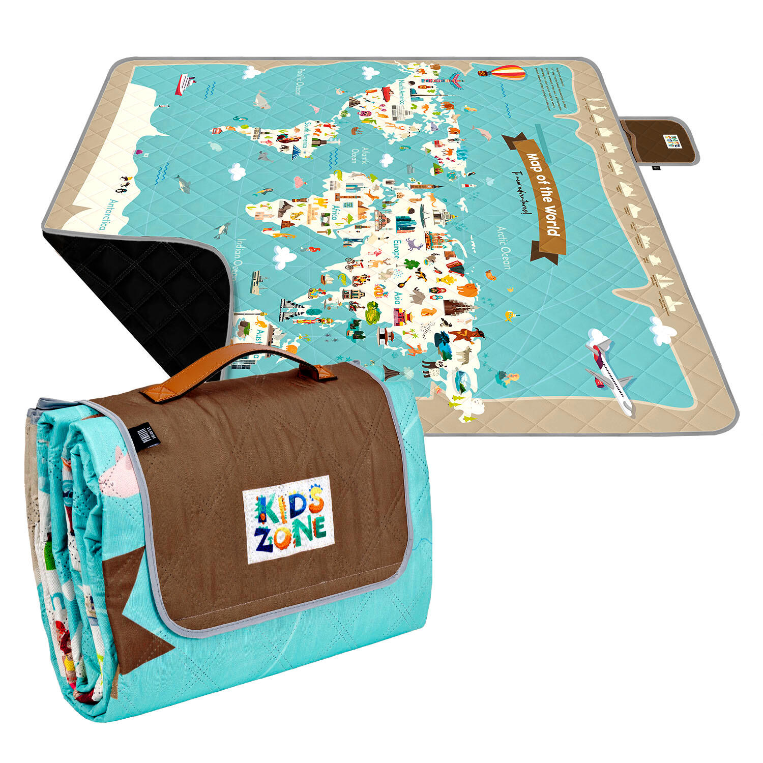Telo Picnic Bambini Mappamondo 2/7