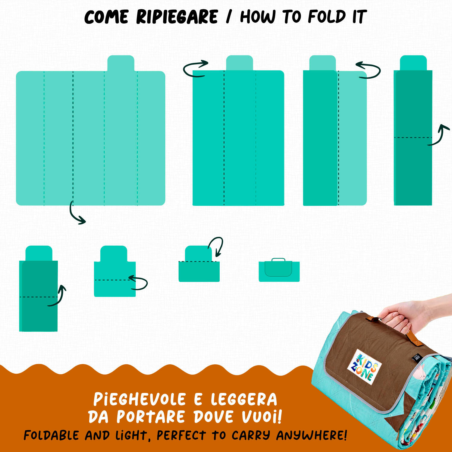 Telo Picnic Bambini Mappamondo 7/7