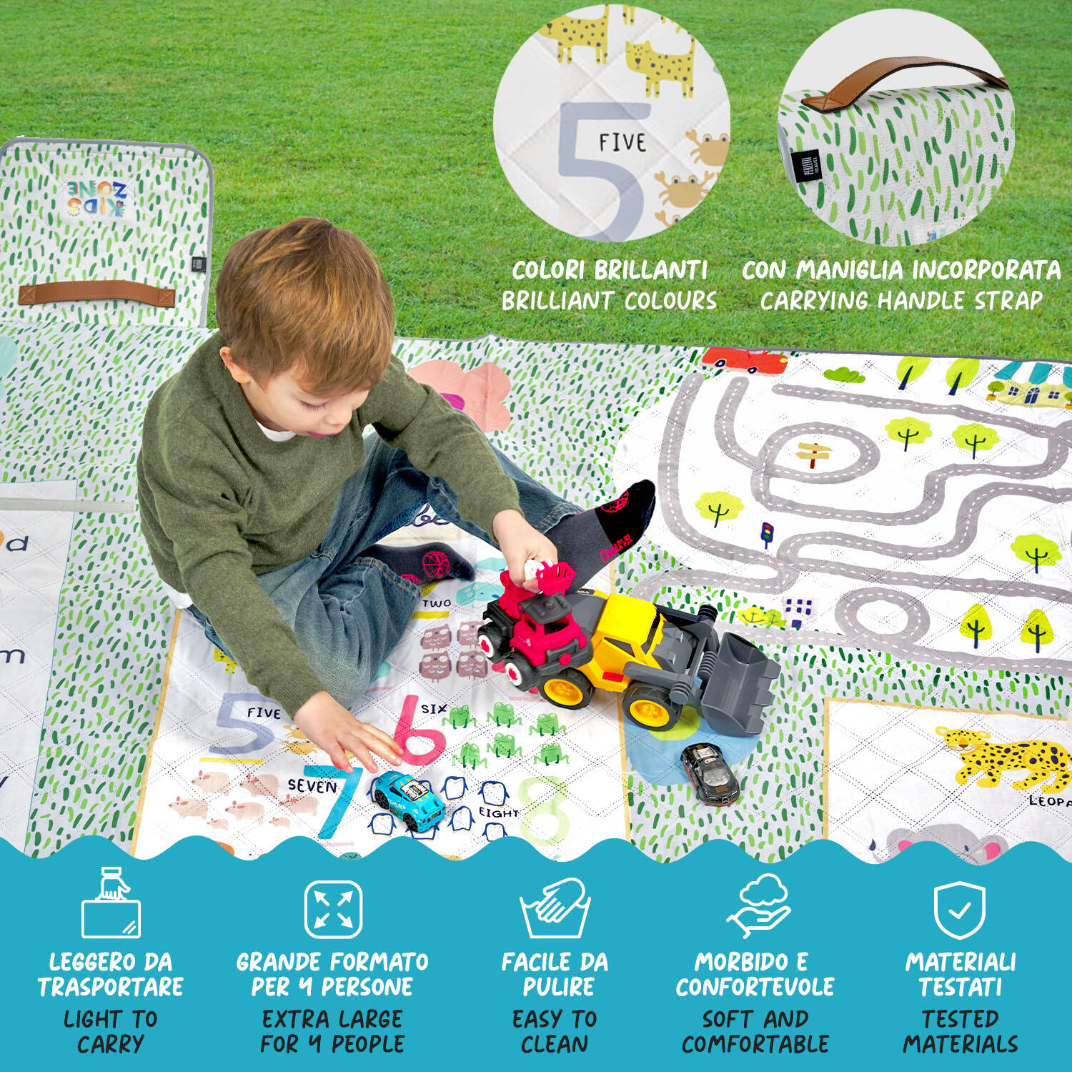 Telo Picnic Bambini Giochi Montessoriani 5/7