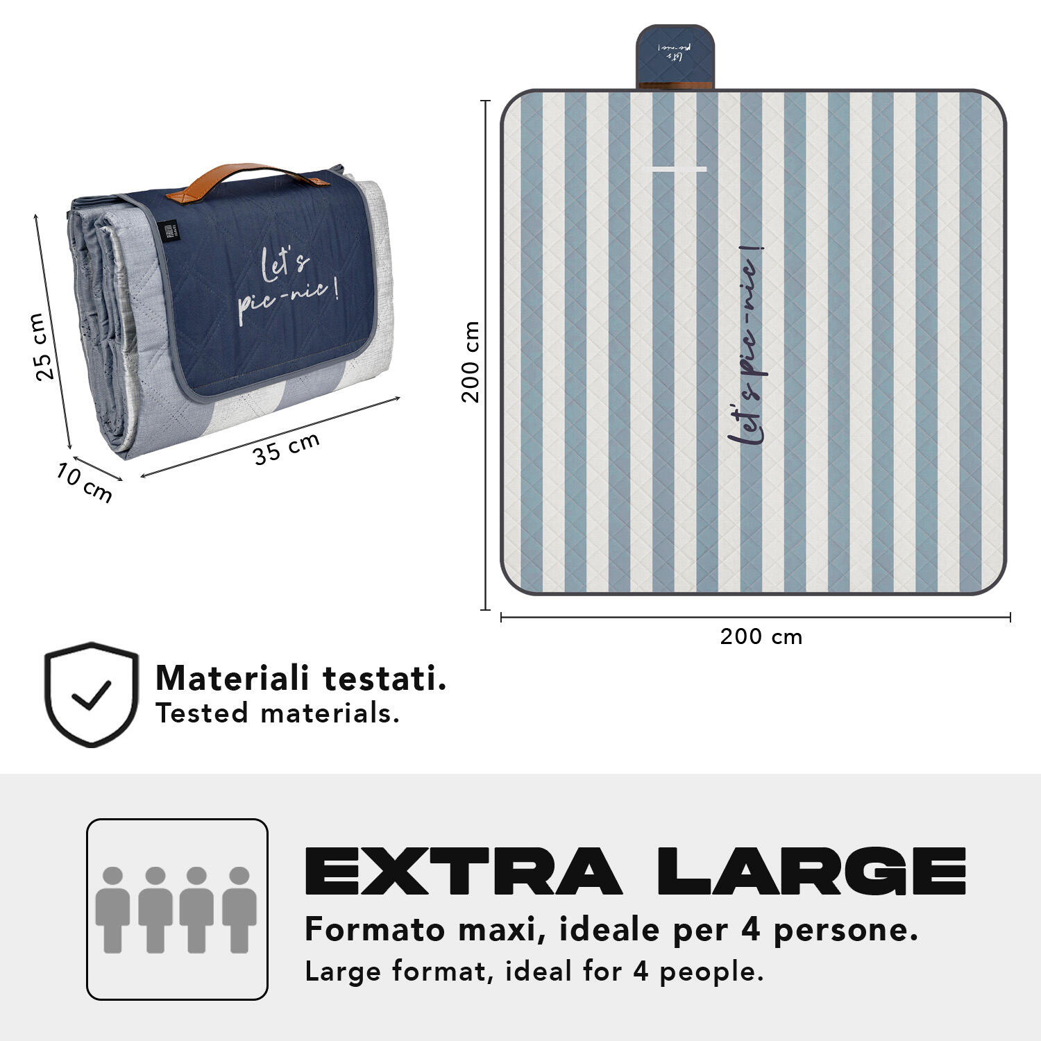 Telo Picnic Adulto Rigato 4/7