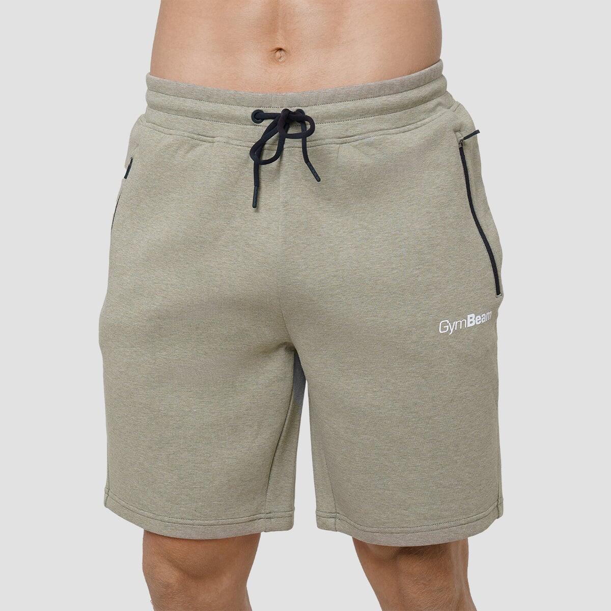 Pantaloncini uomo con zip verdi Agile 2/7