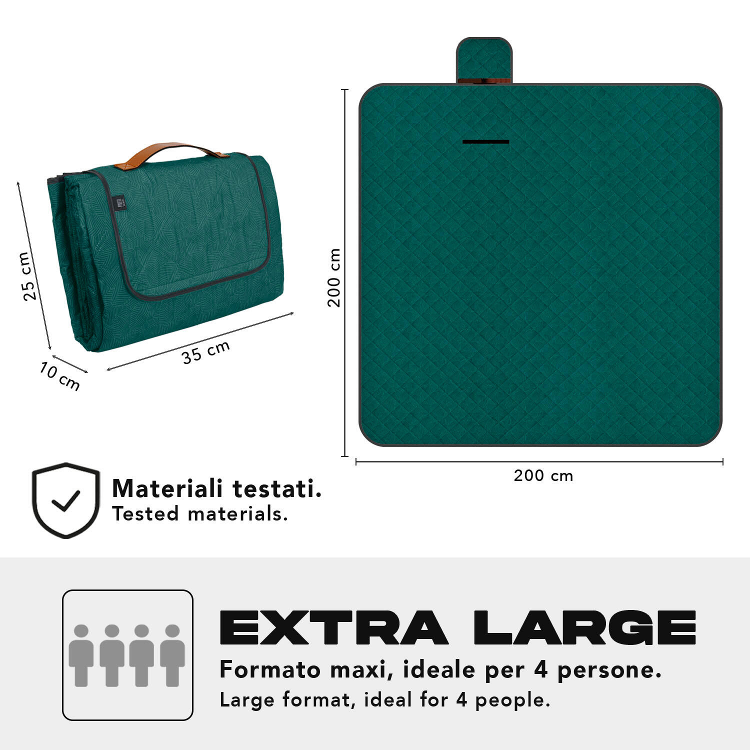 Telo Picnic Adulto con Foglie 4/7