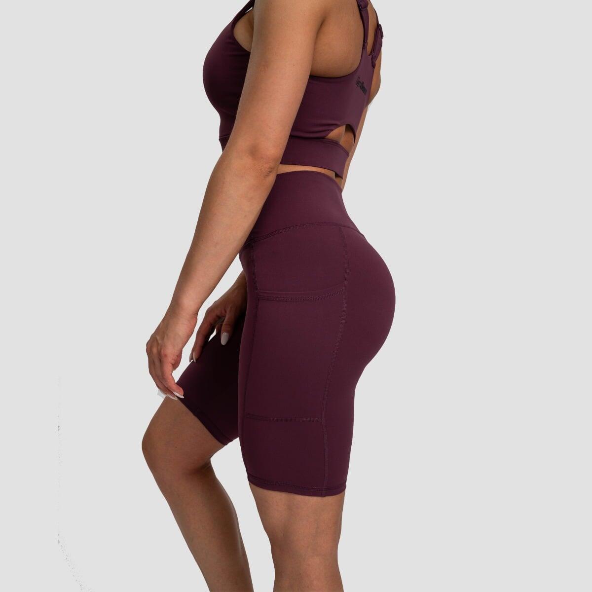 Pantaloncini donna palestra slim viola 3/6