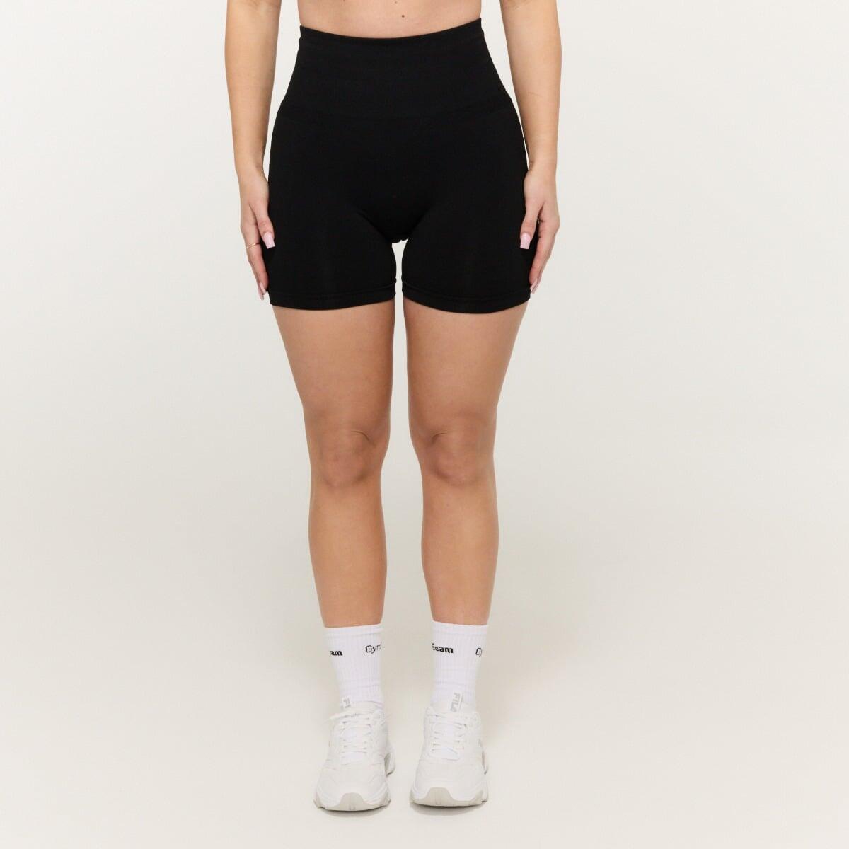 Pantaloncini donna fitness traspiranti neri Sculpt 3/7