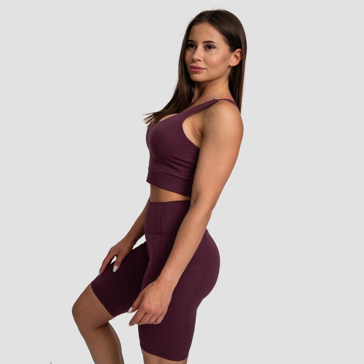 Pantaloncini donna palestra slim viola 4/6