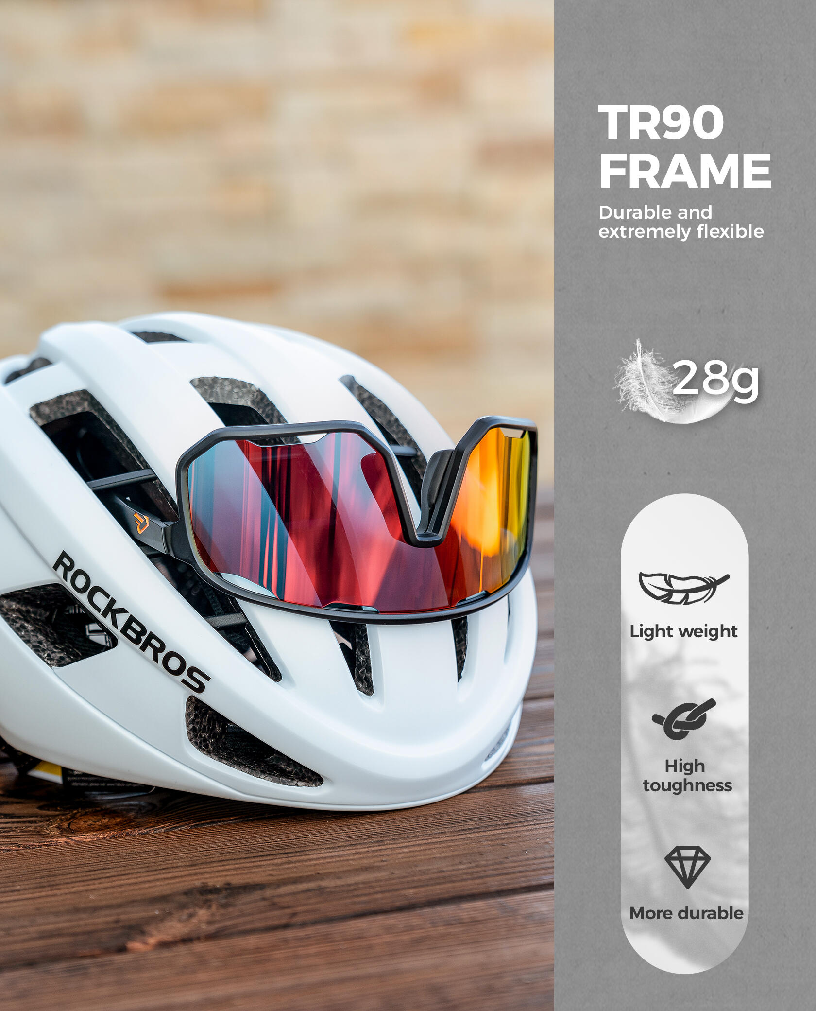 ROCKBROS Fahrradbrille Polarisierte Sonnenbrille 3/6