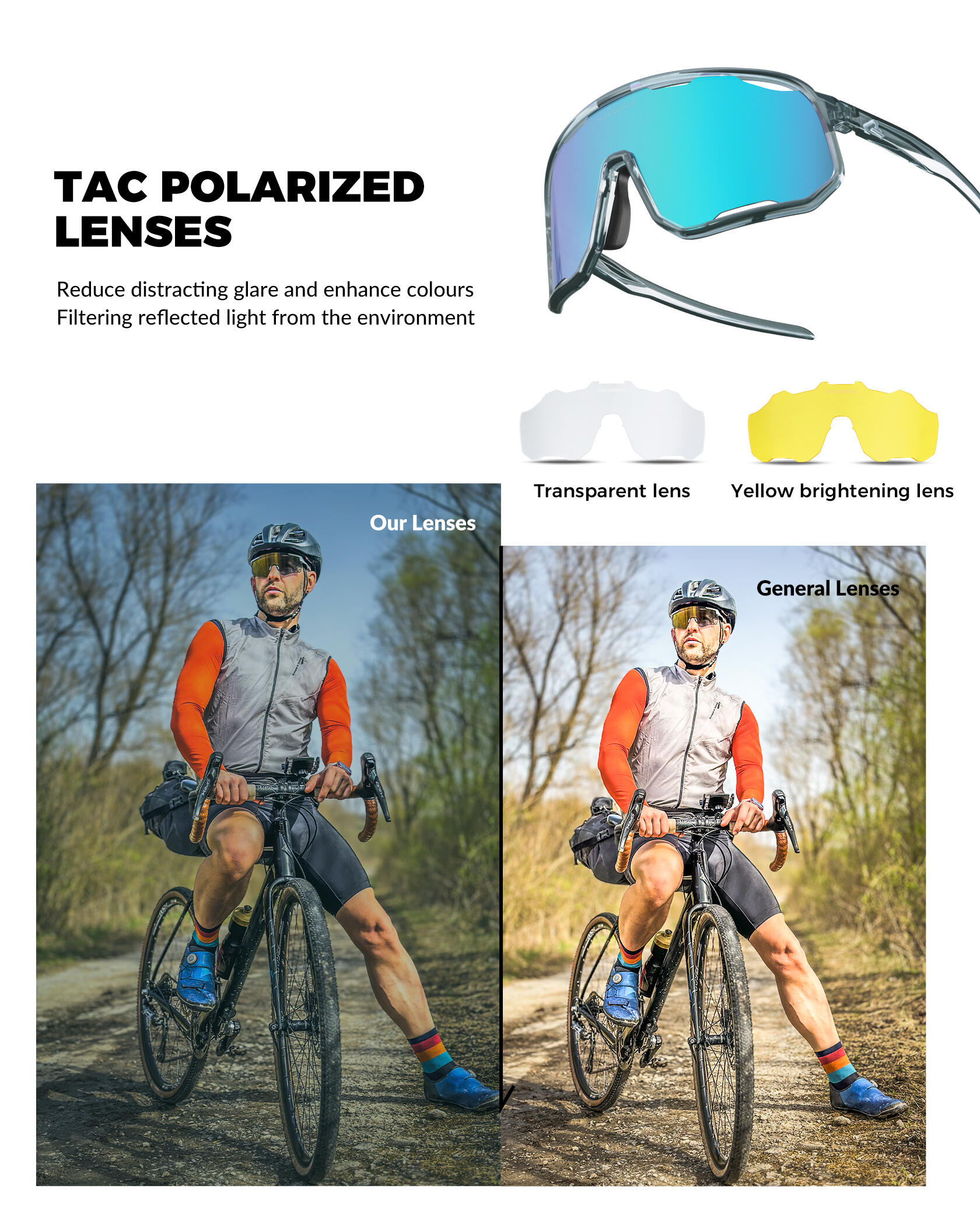 ROCKBROS Fahrradbrille Polarisierte Sonnenbrille 2/6