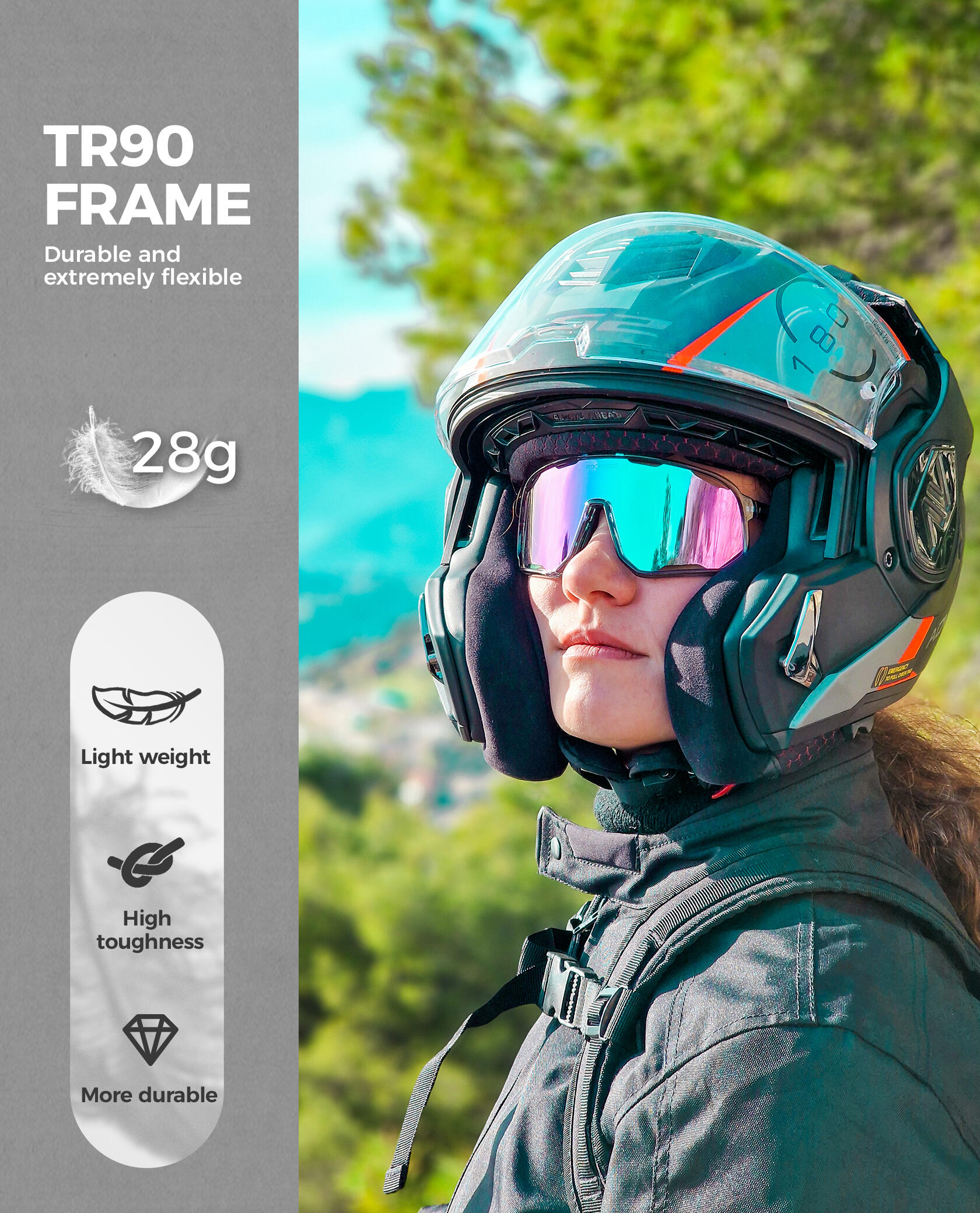 ROCKBROS Fahrradbrille Photochrom Sonnenbrille 3/6