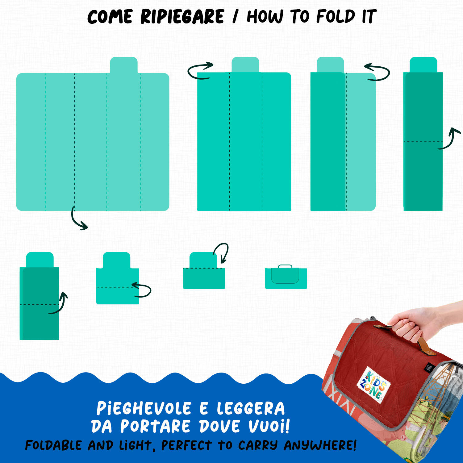 Telo Picnic Bambini Fattoria 7/7