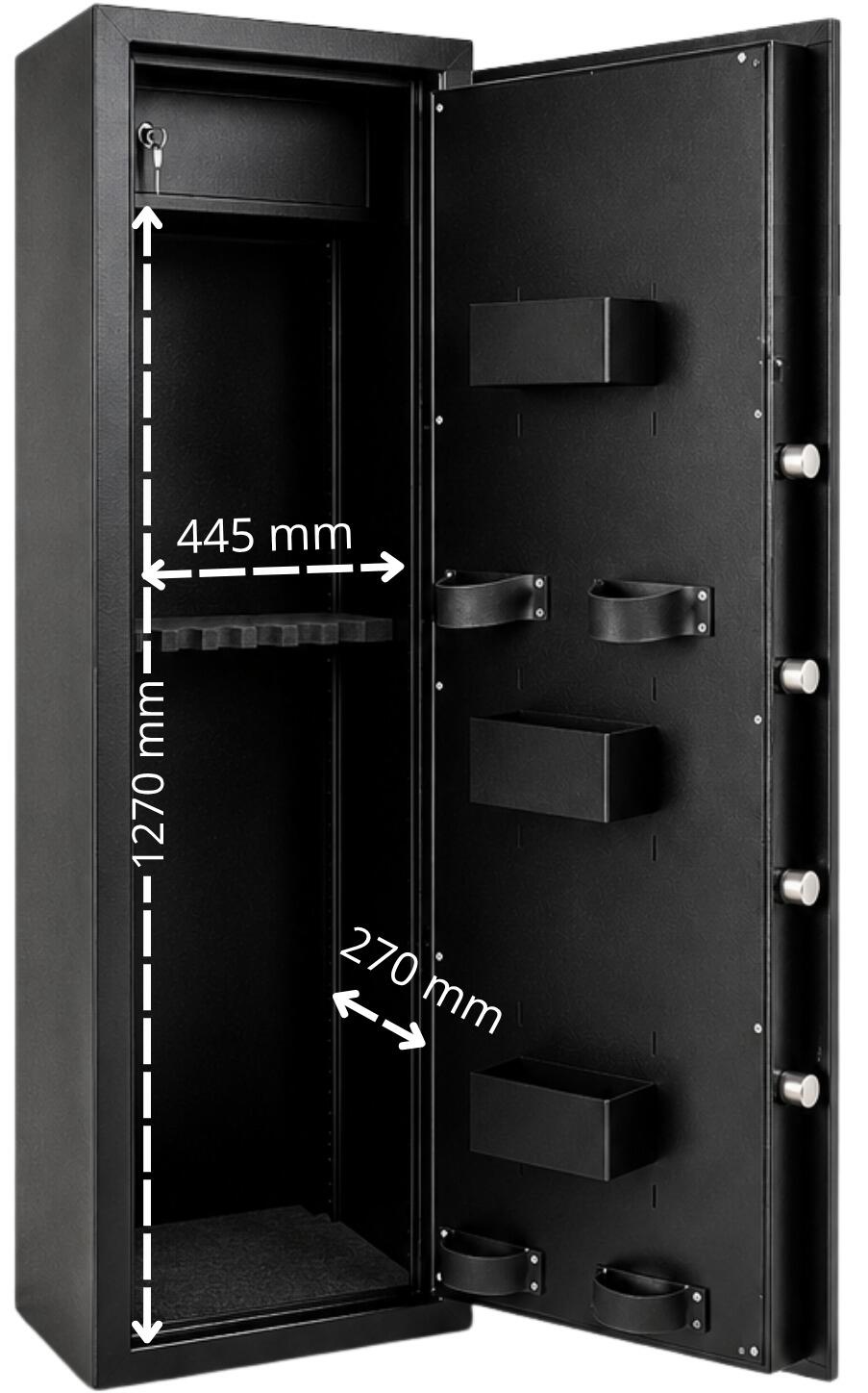 Armoire à fusils Tresorsafe 10 armes Serrure électronique avec coffre intérieur 5/7