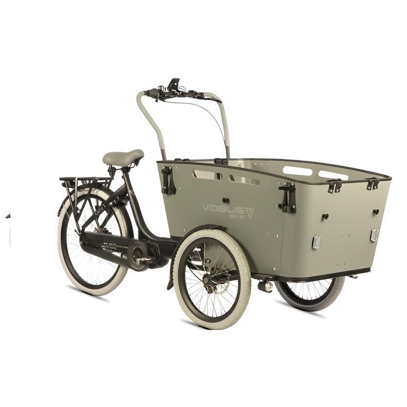Vogue Carry 3 Elektrische Bakfiets - Mat Zwart/Grijs 2/5