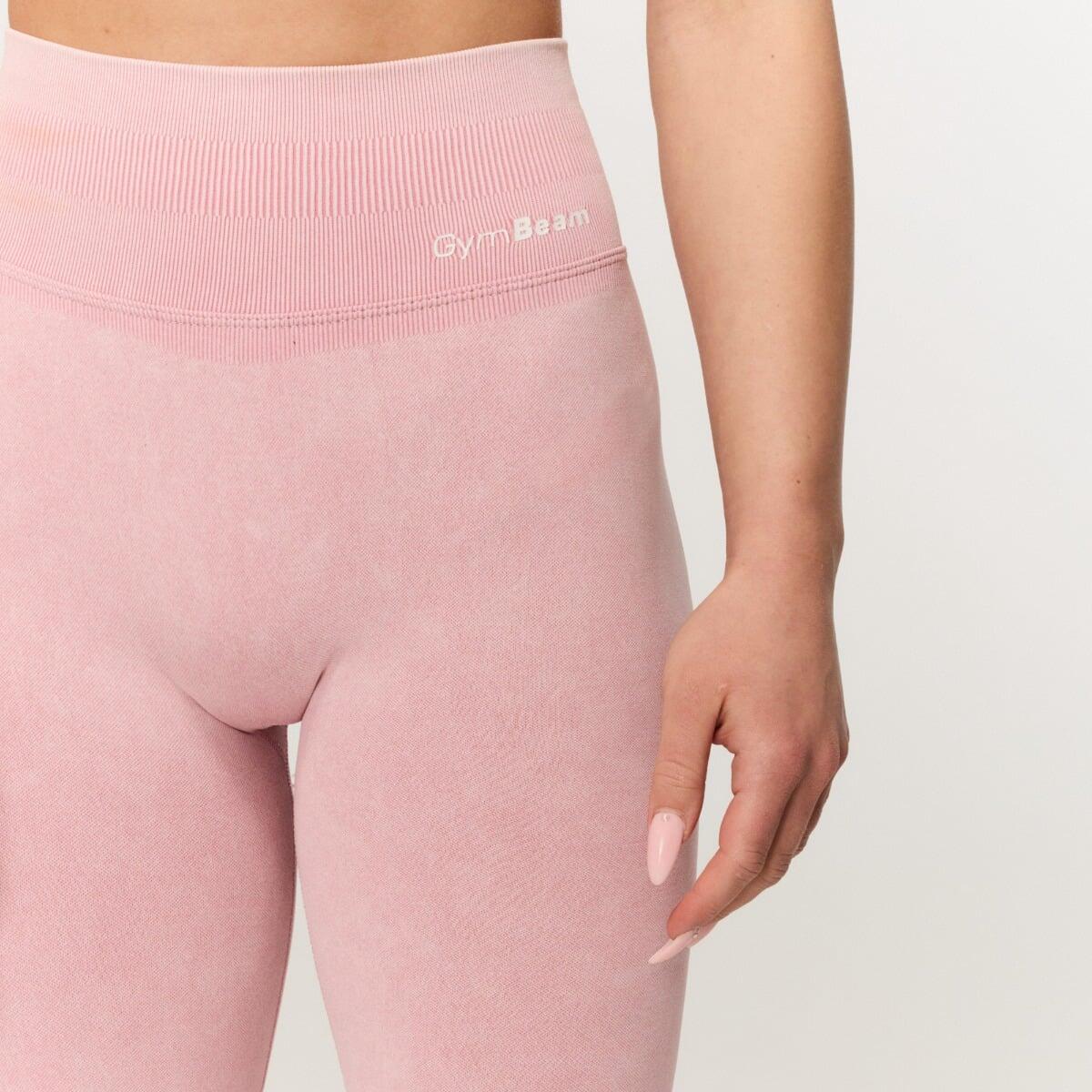 Pantaloni donna palestra seamless rosa Fierce 2/5