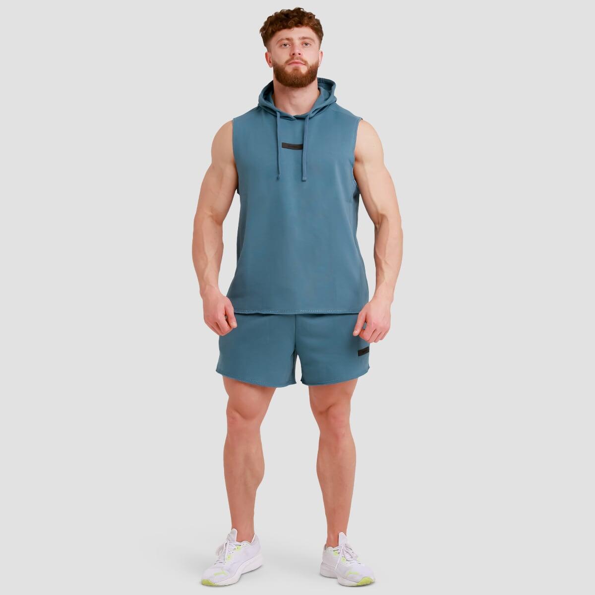 Szorty męskie fitness luźne niebieskie Unity 5/7