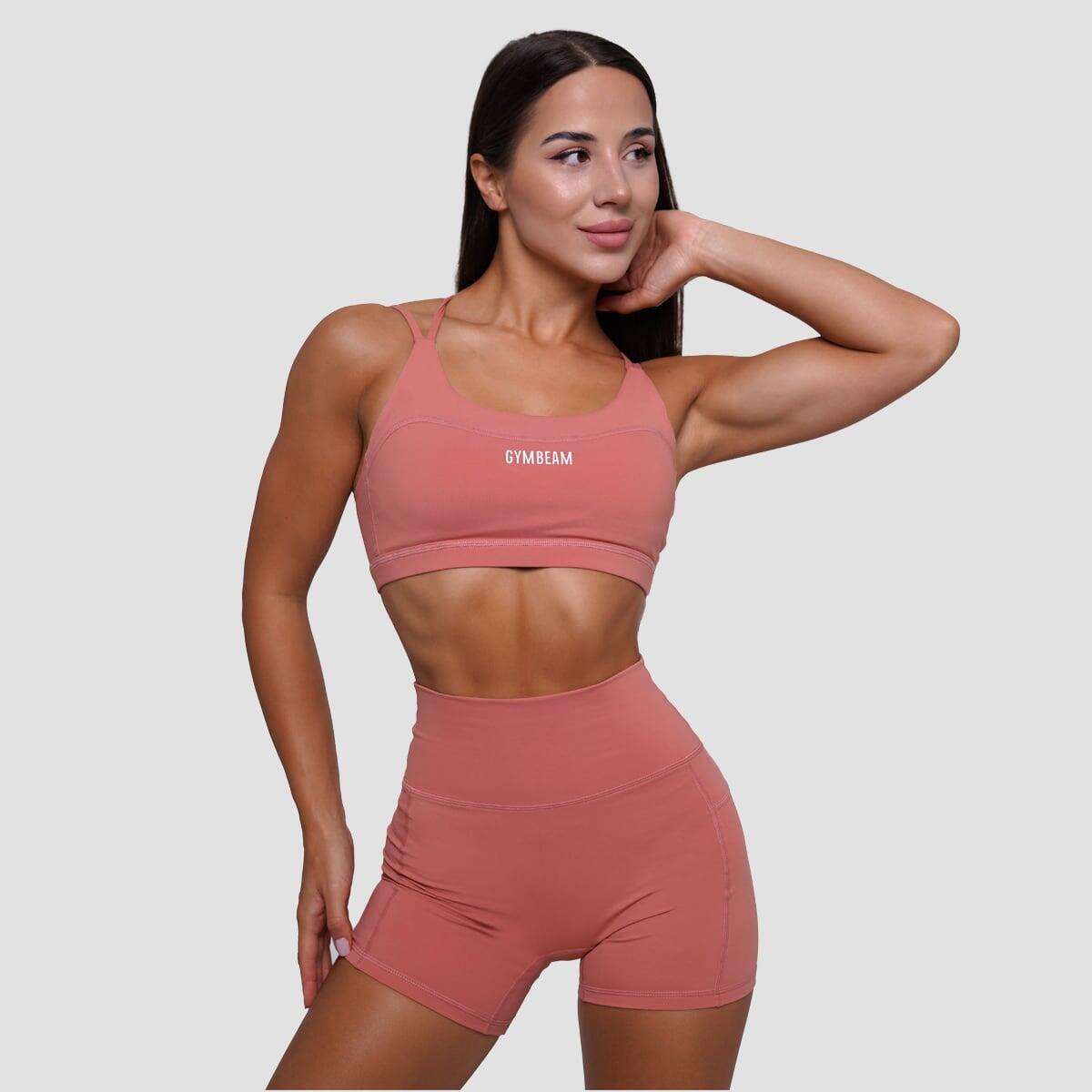 Pantaloncini donna fitness slim arancioni FIT 6/7