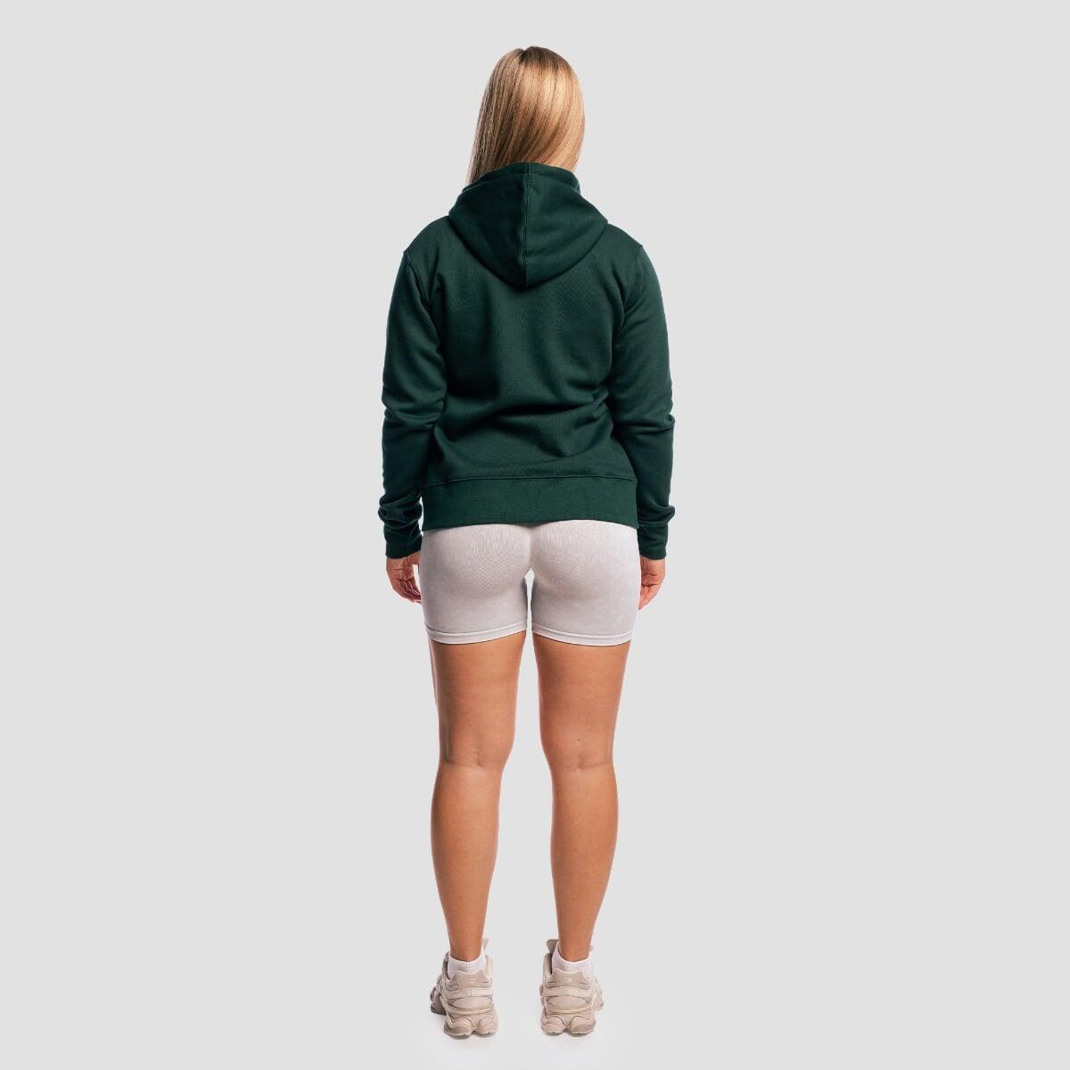 Felpa donna allenamento con zip verde 5/7