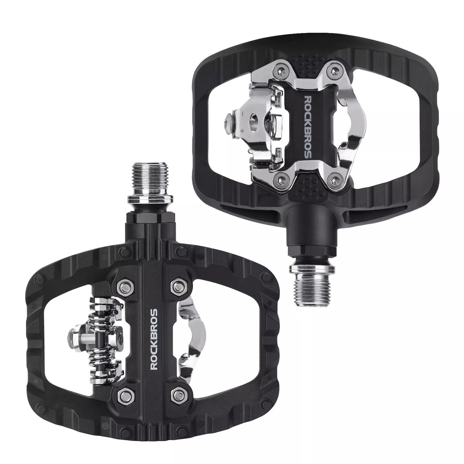 Pedale ROCKBROS 2in1 MTB platformă antiderapantă și clipless