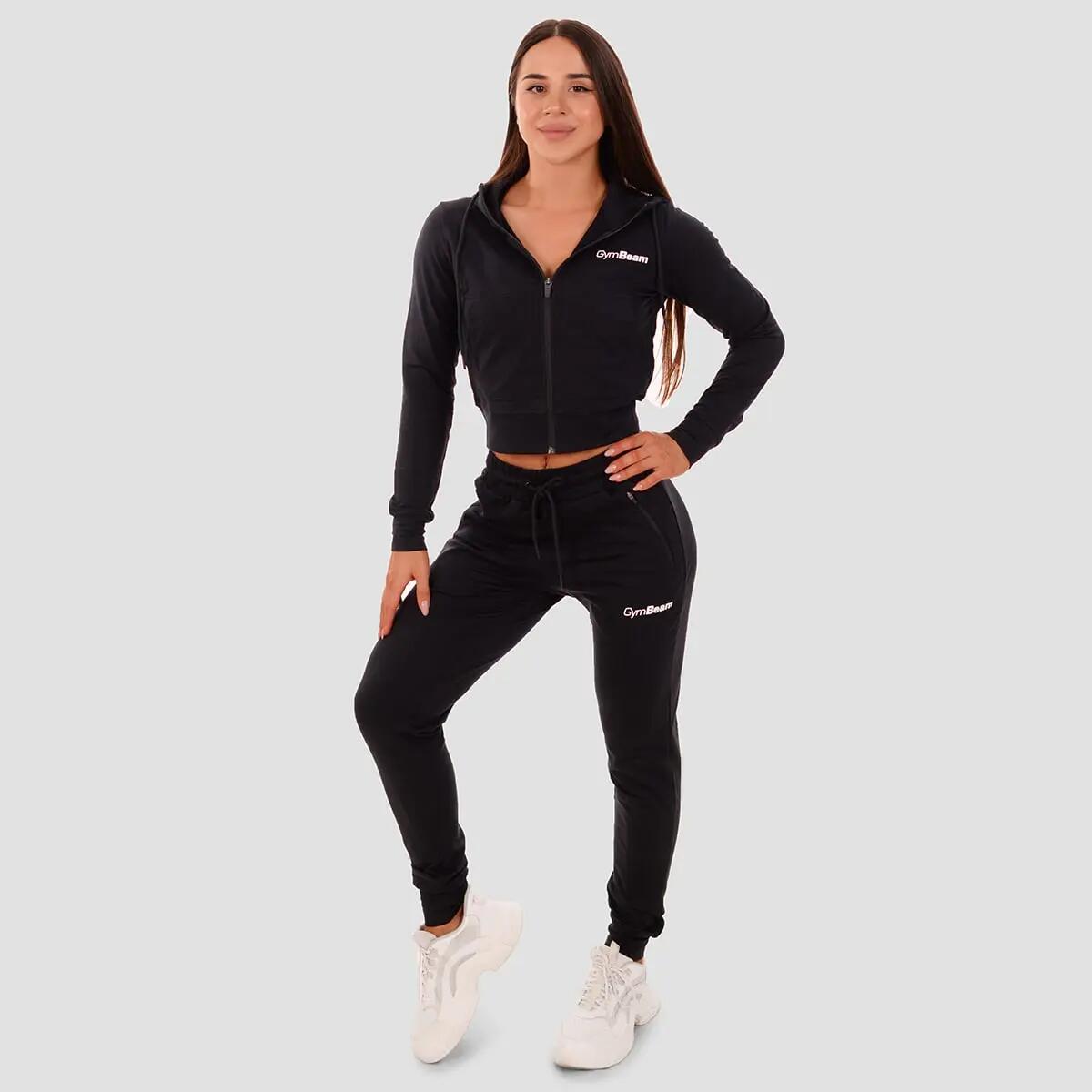 Spodnie dresowe damskie fitness z kieszeniami na zamek TRN 4/6