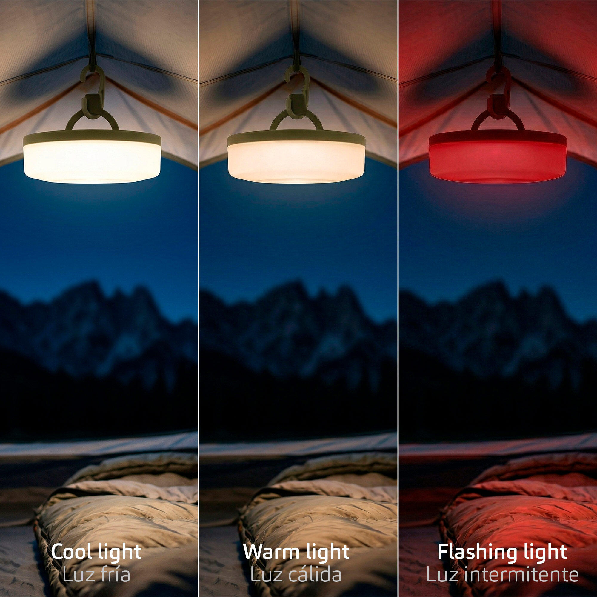 Aktive Lâmpada de acampamento LED e guirlanda de 10 metros com 200 lúmens 5/7