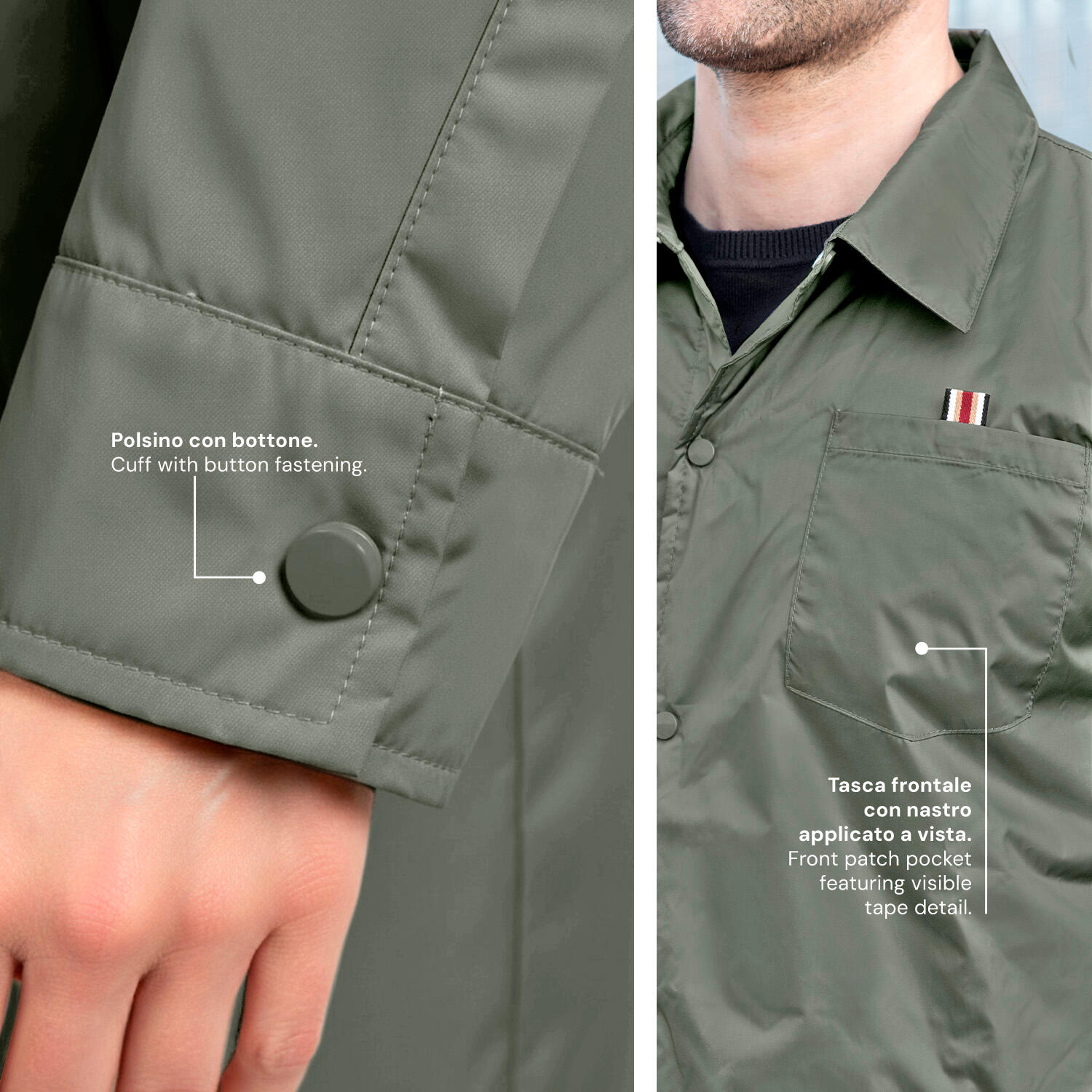 Giacca Overshirt Impermeabile Uomo 6/7