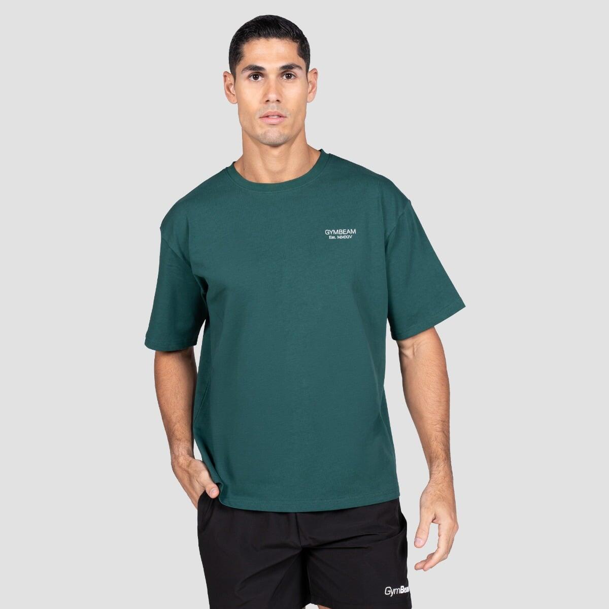 T-shirt uomo palestra oversize verde Lifting Heavy 2/7