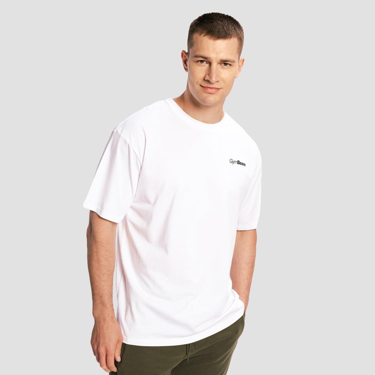 Koszulka męska fitness oversize biała Limitless 3/7