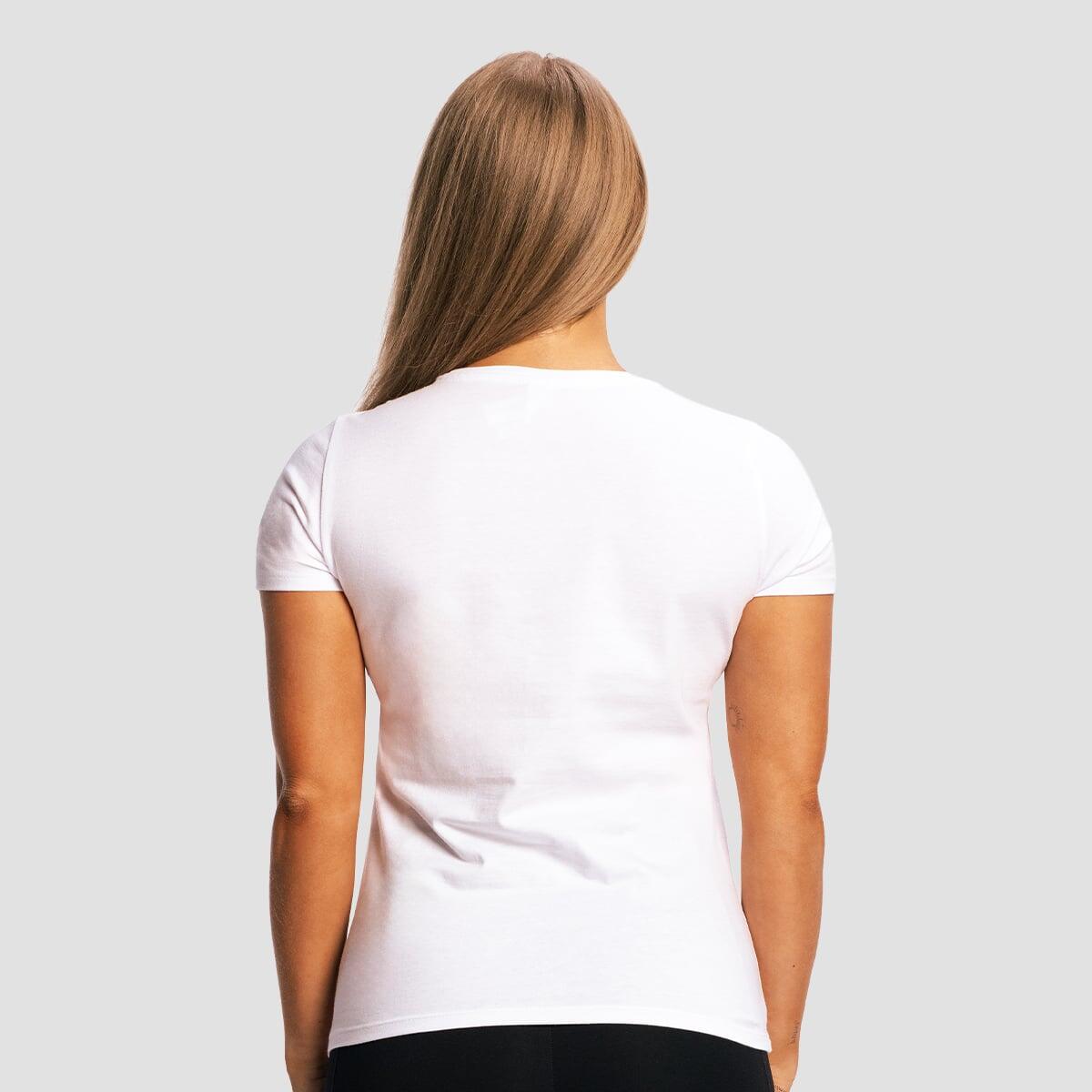 Koszulka damska fitness slim biała 3/7