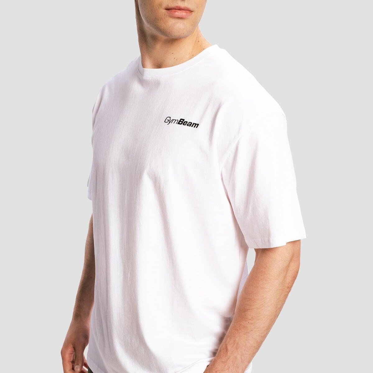 Koszulka męska fitness oversize biała Limitless 2/7